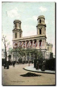 Postcard Old Paris St Sulpice church
