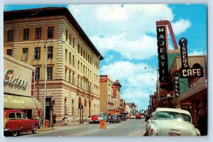 Brownsville Texas Postcard Downtown Elizabeth Street Main Street c1960 Vintage