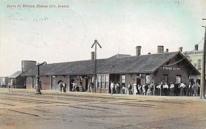 Santa Fe station Strong City, Kansas, USA Railroad, Misc. 1911 