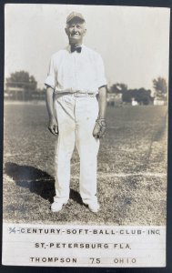 Mint USA Real Picture Postcard 3/4 Century Softball Club St Petersburg FL