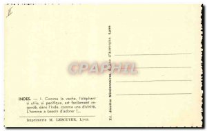 Old Postcard India Elephant