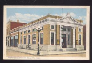 OSAGE CITY KANSAS THE OSAGE COUNTY BANK ANTIQUE VINTAGE POSTCARD