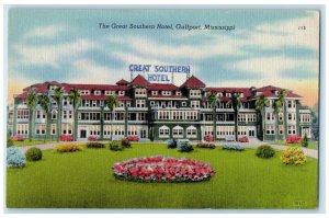 c1940's The Great Southern Hotel Gulfport Mississippi MS Vintage Postcard