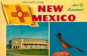 Greetings From New Mexico Vintage Big Letter Petley Postcard