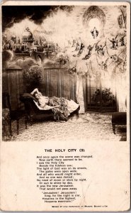 The Holy City 3, Woman Dreams of Heaven Bamforth Vintage Postcard O56