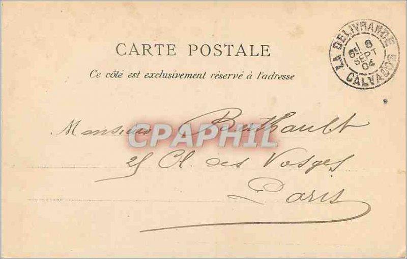 Old Postcard Basilica Delivrande (map 1900)