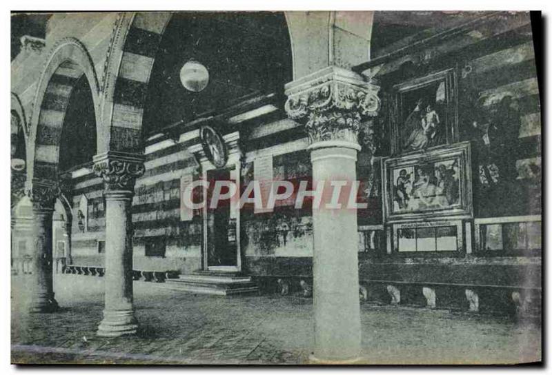 Old Postcard Udine Piazzo Comunale Interno della loggia