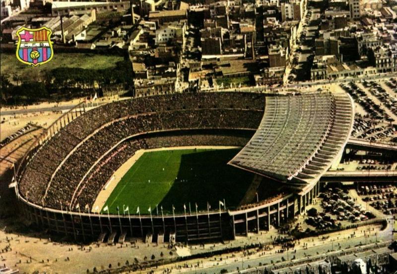 spain, BARCELONA, Estadio Nou Camp (1980s) Stadium Postcard (1)