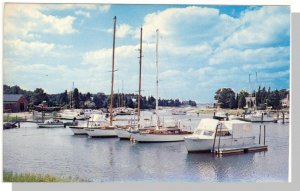 Pocasset, Massachusetts/MA Postcard, Sailboats, Barlow's Landing, Cape Cod