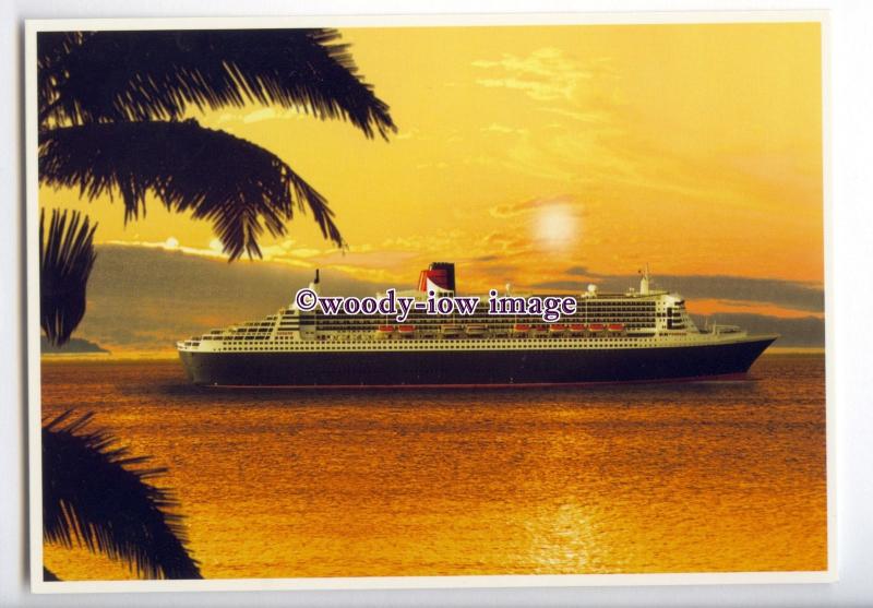 LN1143 - Cunard Liner - Queen Mary 2 , built 2004 - postcard