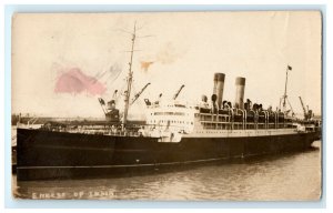 Canadian Pacific Empress Of India Ship Boat RPPC Real Photo Postcard