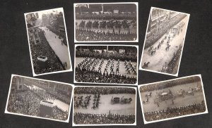 England London set of 7 photo postcard 1953 royal event coach coronation parade