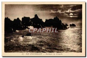 Old Postcard Ile D Ouessant Rocks Creac pm