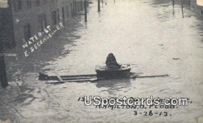 Woman on Raft, Flood, 3-26-13 Hamilton OH Unused