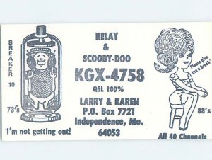 Pre-1980 RADIO CARD - CB HAM OR QSL Independence Missouri MO AH0619