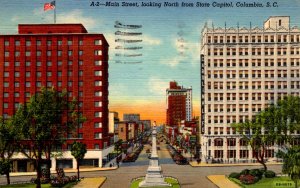 Columbia, South Carolina - Downtown on Main Street - North from State Capitol