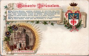 Israel Momento Jerusalem Vintage Litho Postcard C034