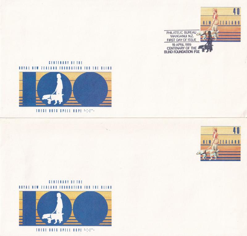 Blind Foundation Wanganui New Zealand 2x First Day Cover s