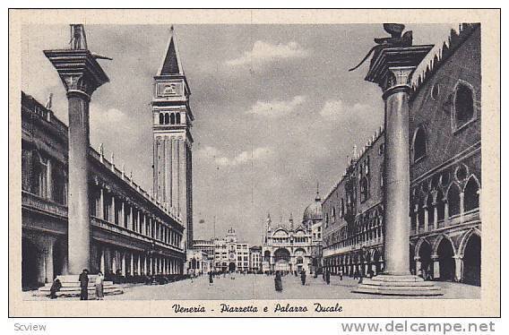 Piazzetta e Palazzo Ducale, Venezia (Veneto), Italy, 1910-1920s