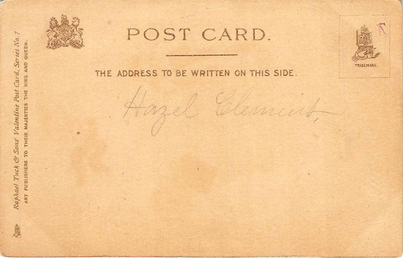 Valentine's Day Valentine Poem Raphael Tuck #7 Postcard Boxed Ears