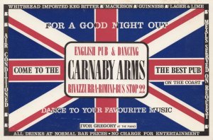 Carnaby Arms Brindisi Street Rivazzurra Italy Guinness Italian Pub Postcard