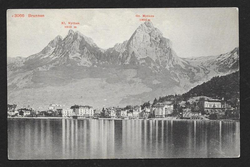 Mythen Mts Brunnen Switzerland Unused c1911