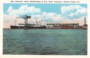 Newport News Virginia Shipbuilding and Dry Dock Co Vintage Postcard JE359590