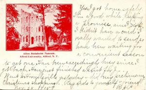 NY - Alfred. Alfred University, Allen Steinheim Museum.  *PRIVATE MAILING CARD 