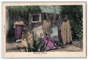 c1910's Rotorua Natives Tribe House New Zealand Unposted Antique Postcard