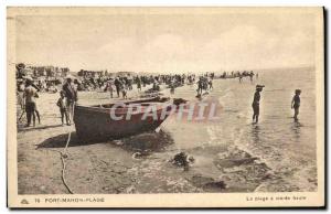 Old Postcard Fort Mahon Plage The beach at high tide