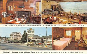 Hampton New Hampshire 1950s Postcard Multiview Lamie's Tavern & Motor Inn