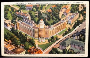 Vintage Postcard 1933 Airview, Army & Navy Hospital, Hot Springs, Arkansas (AK)