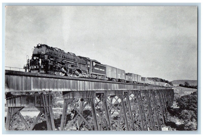 Western Maryland Locomotive Train Bridge Scene Cumberland MD Vintage Postcard