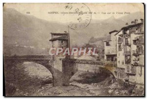 Postcard Old Sospel View of the Old Bridge