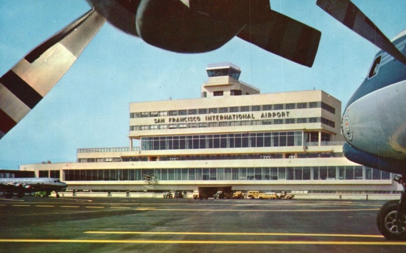 Vintage Postcard San Francisco International Airport World's Largest Departure 