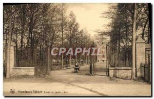 Old Postcard Maredsous Abbey Garden Entrance