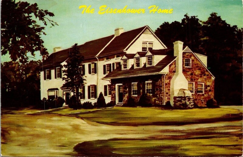 Eisenhower Home Gettysburg Pennsylvania PA Postcard Mike Roberts VTG UNP Vintage 