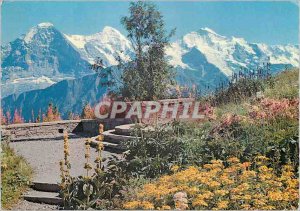 Modern Postcard Interlaken Eiger Monch und Jungfrau