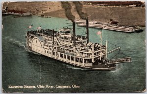 1915 Excursion Steamer Ohio River Cincinnati Ohio OH Posted Postcard