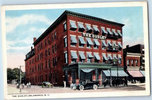 Salamanca New York Postcard Dudley Building Exterior Classic Cars 1919 Unposted