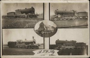 LSW London & South Western Railway Train Engines c1910 Real Photo Postcard