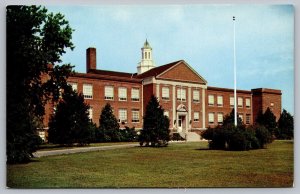 Dover High School Campus Delaware Main Entrance Tower Plastichrome UNP Postcard 