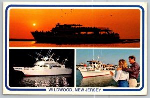 Vintage New Jersey Postcard - Wildwood  Excursion Fleet  1984