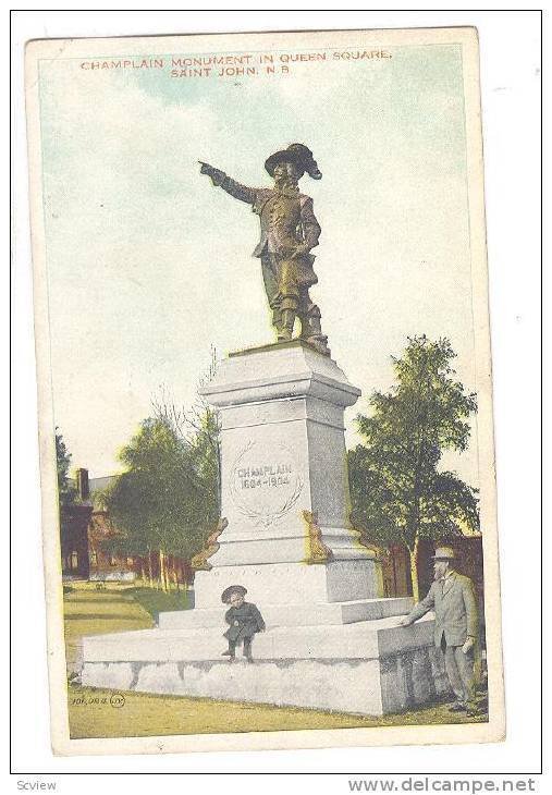 Champlain Monument In Queen Square, Saint John, New Brunswick, Canada, 1910-1...
