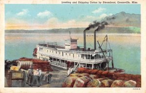 Greenville Mississippi Loading and Shipping Cotton by Steamboat PC AA56727