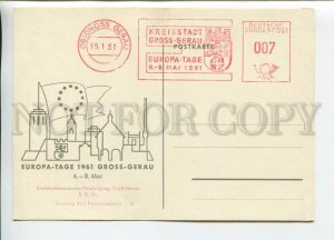 449587 GERMANY 1961 year Postage meter Europe Day Gross-Gerau postcard