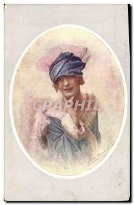 Old Postcard Fantasy Illustrator Woman
