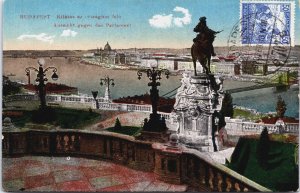 Hungary Budapest Kilatas az Orszaghaz Vintage Postcard C065