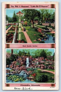 1935 Phil J. Noonan's Little Bit O' Heaven Garden Alexandria Minnesota Postcard