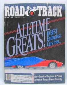 Road & Track May 1990 Vintage Magazine All Time Greats 